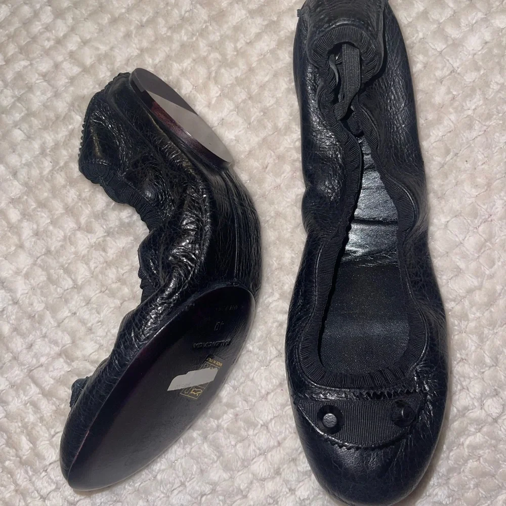 Balenciaga Black Leather Loafers - Picture 2 of 3